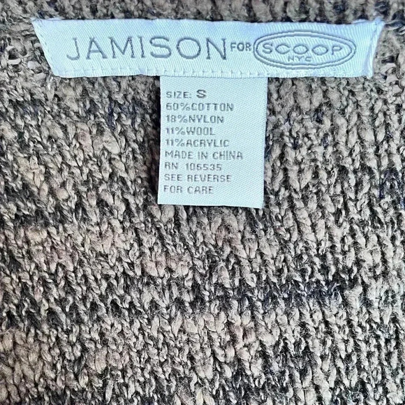 Jamison For Scoop NYC Green Marled Studded Zip Up Cardigan Sweater Size S - Picture 14 of 14